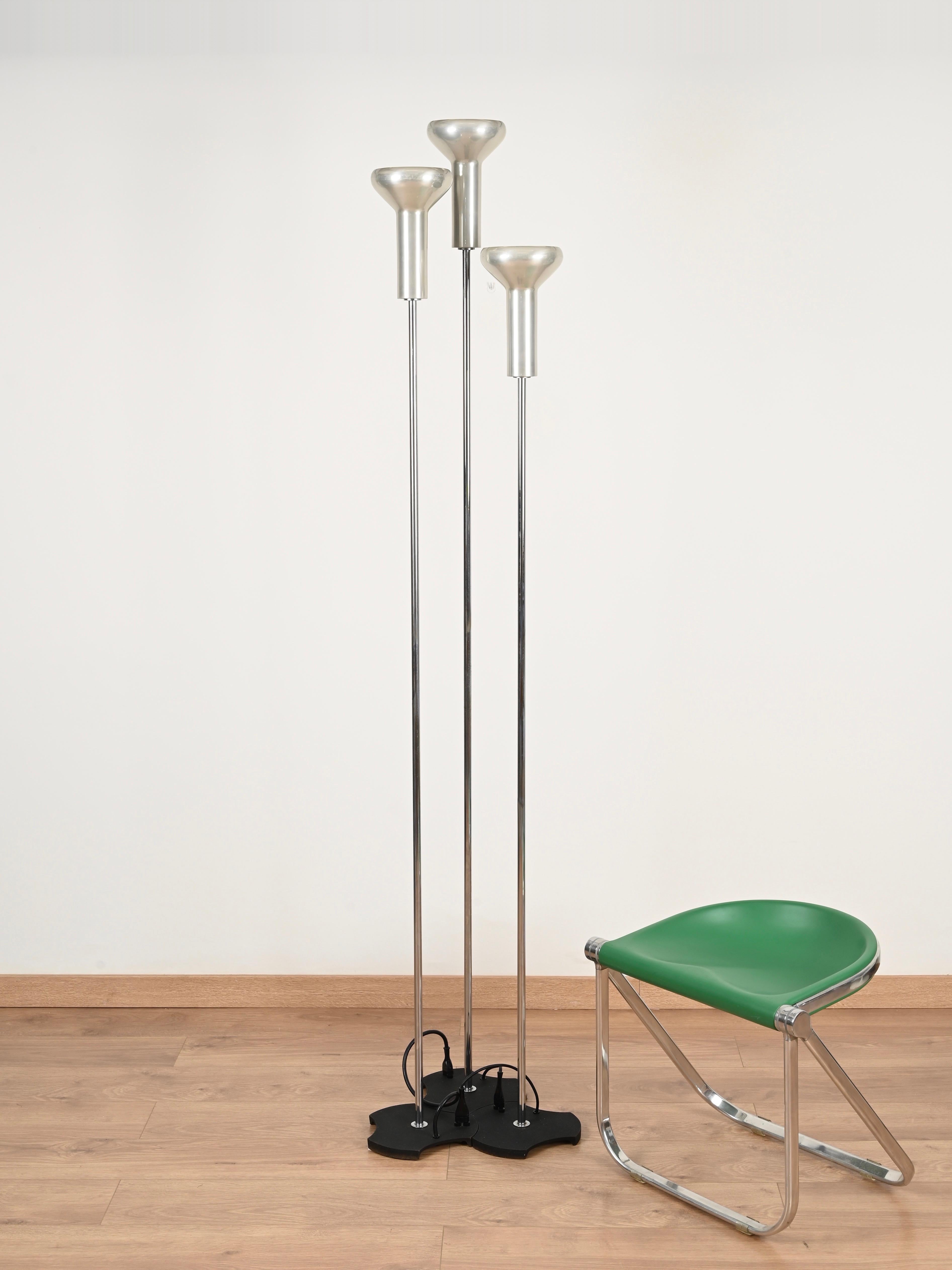 Full Set of Three Gino Sarfatti Model 1073 Floor Lamps for Arteluce, Italy 1956 In Good Condition For Sale In Roma, IT