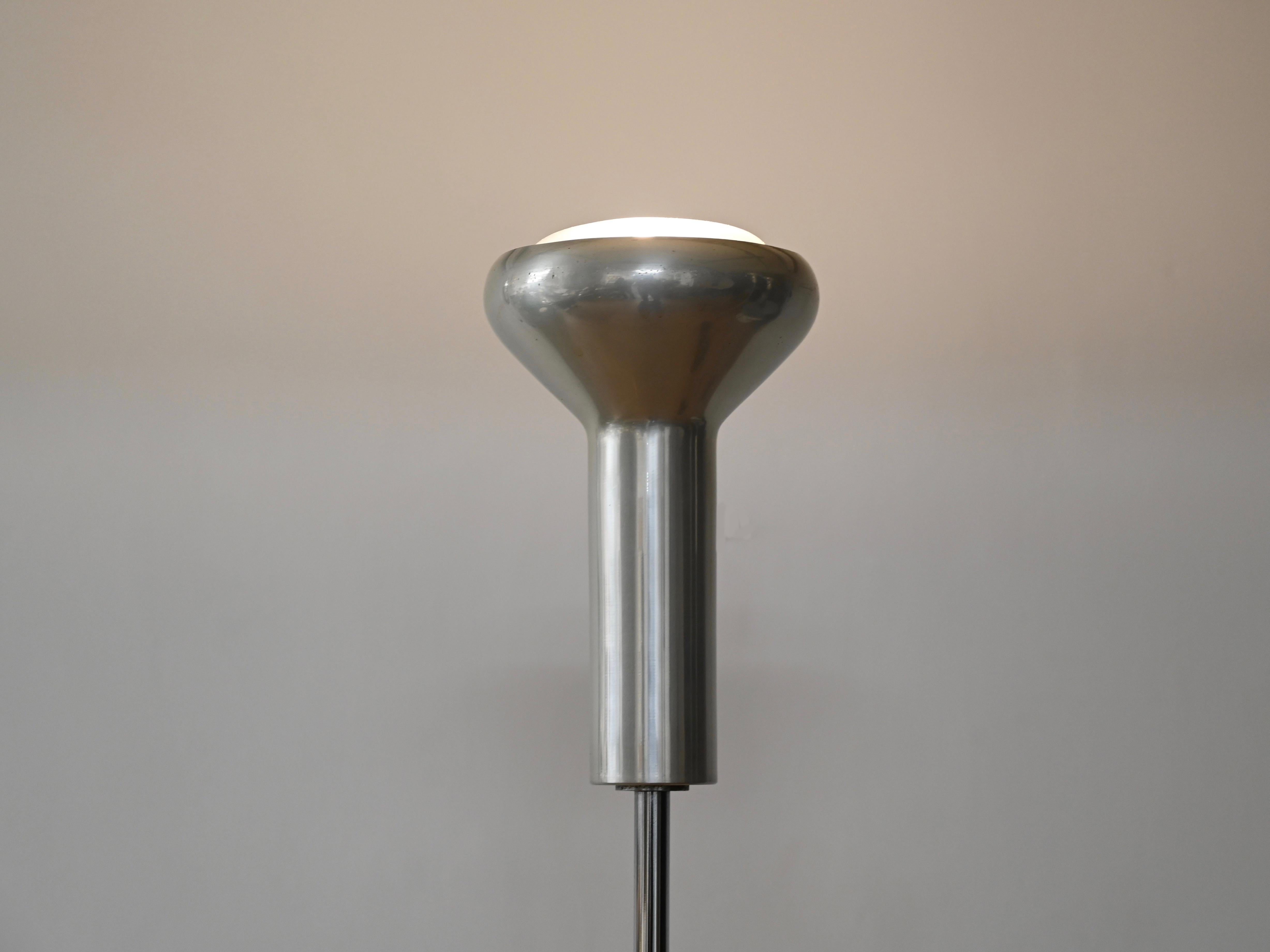 Metal Full Set of Three Gino Sarfatti Model 1073 Floor Lamps for Arteluce, Italy 1956 For Sale