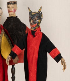 Full Set of Twelve 19th Century French Original Guignol Puppets
