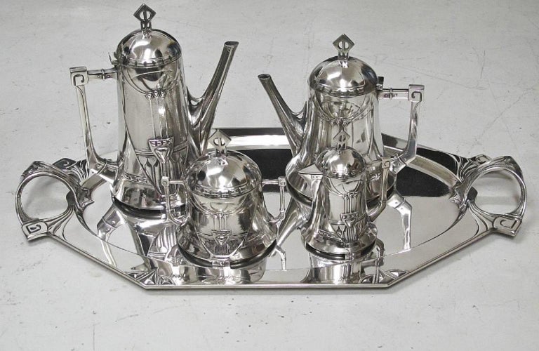 Full Side Tea and Coffe Service, Art Nouveau, Jugendstil, Liberty, 1910 ...