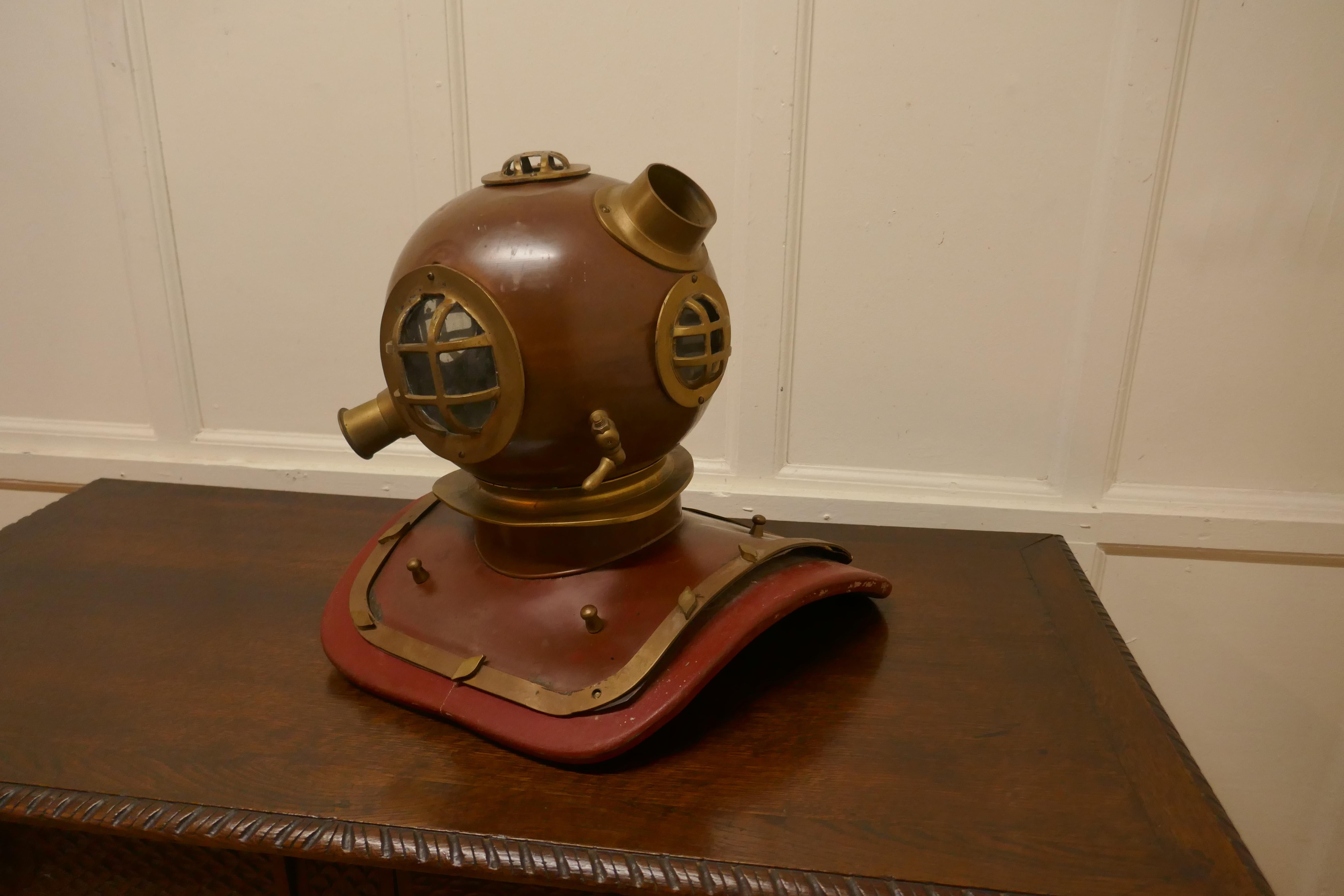 Brass Full Size 1950s Model Divers Helmet, Shop Display Piece For Sale
