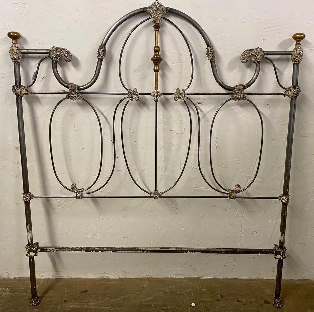 North American Full Size Baroque Style Metal Bed For Sale