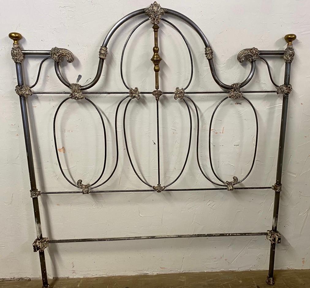 Iron Full Size Baroque Style Metal Bed For Sale