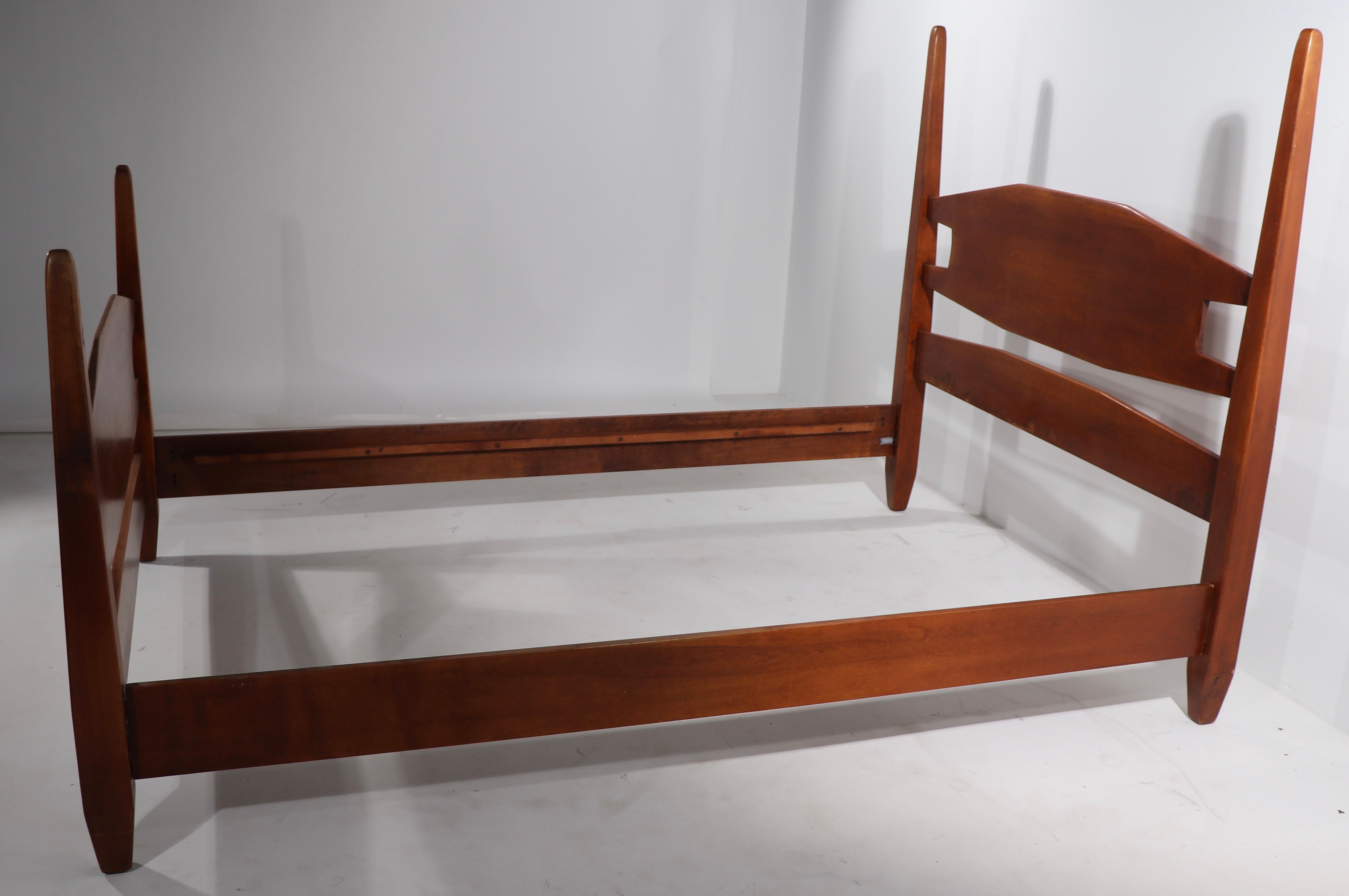 20th Century Full Size Cushman Maple Bed Attributed to Herman DeVries For Sale