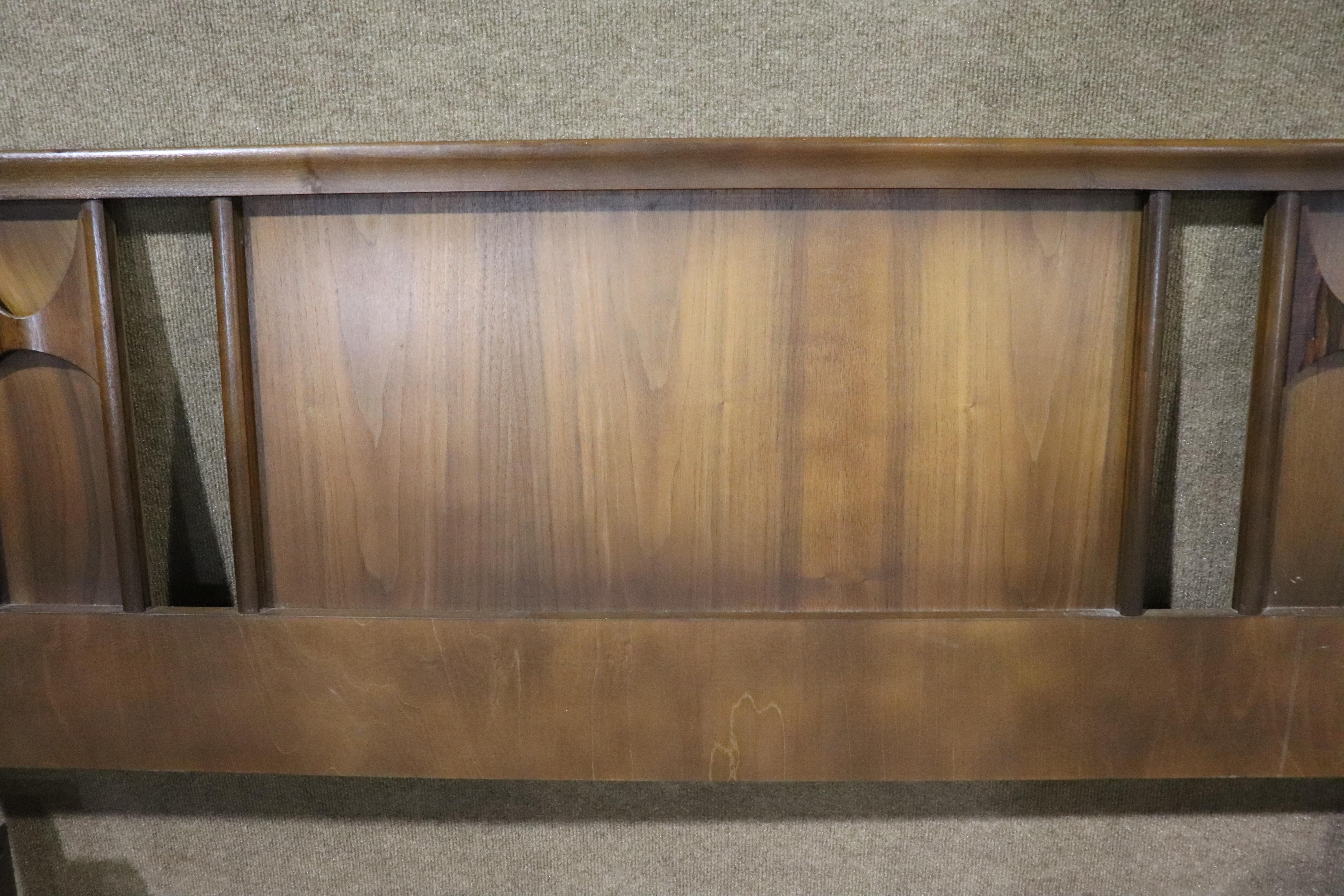 Walnut Full Size Headboard by Kent Coffey For Sale