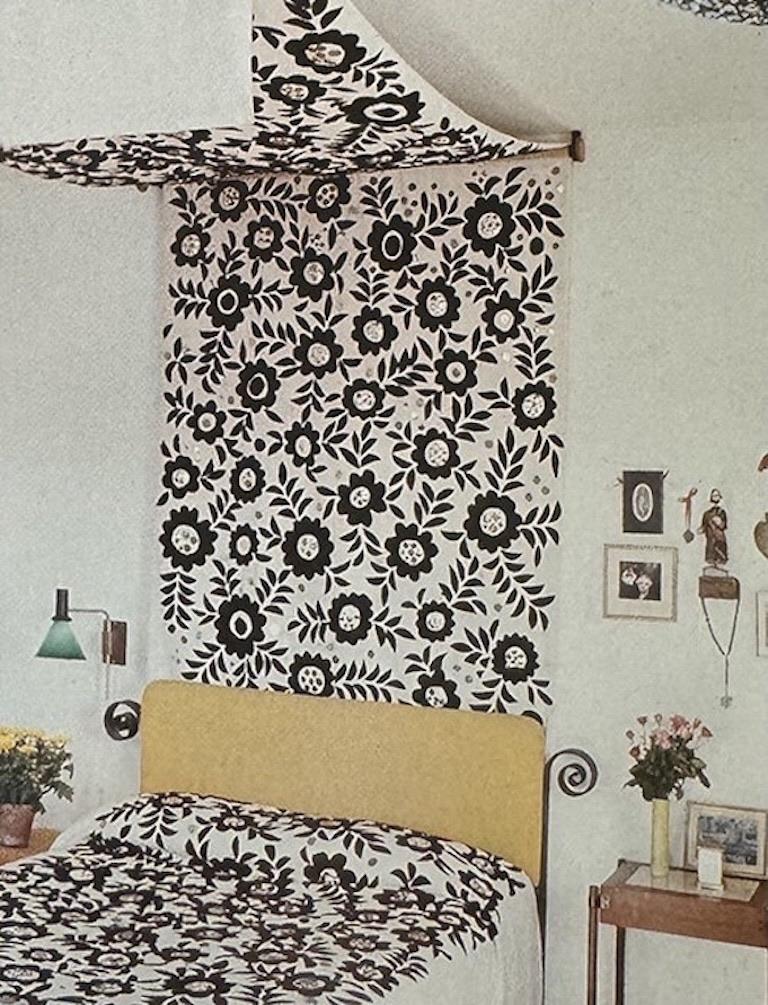Full-size Headboard with Bedspread and Canopy by Gere Kavanaugh In Good Condition For Sale In Bonita Springs, FL