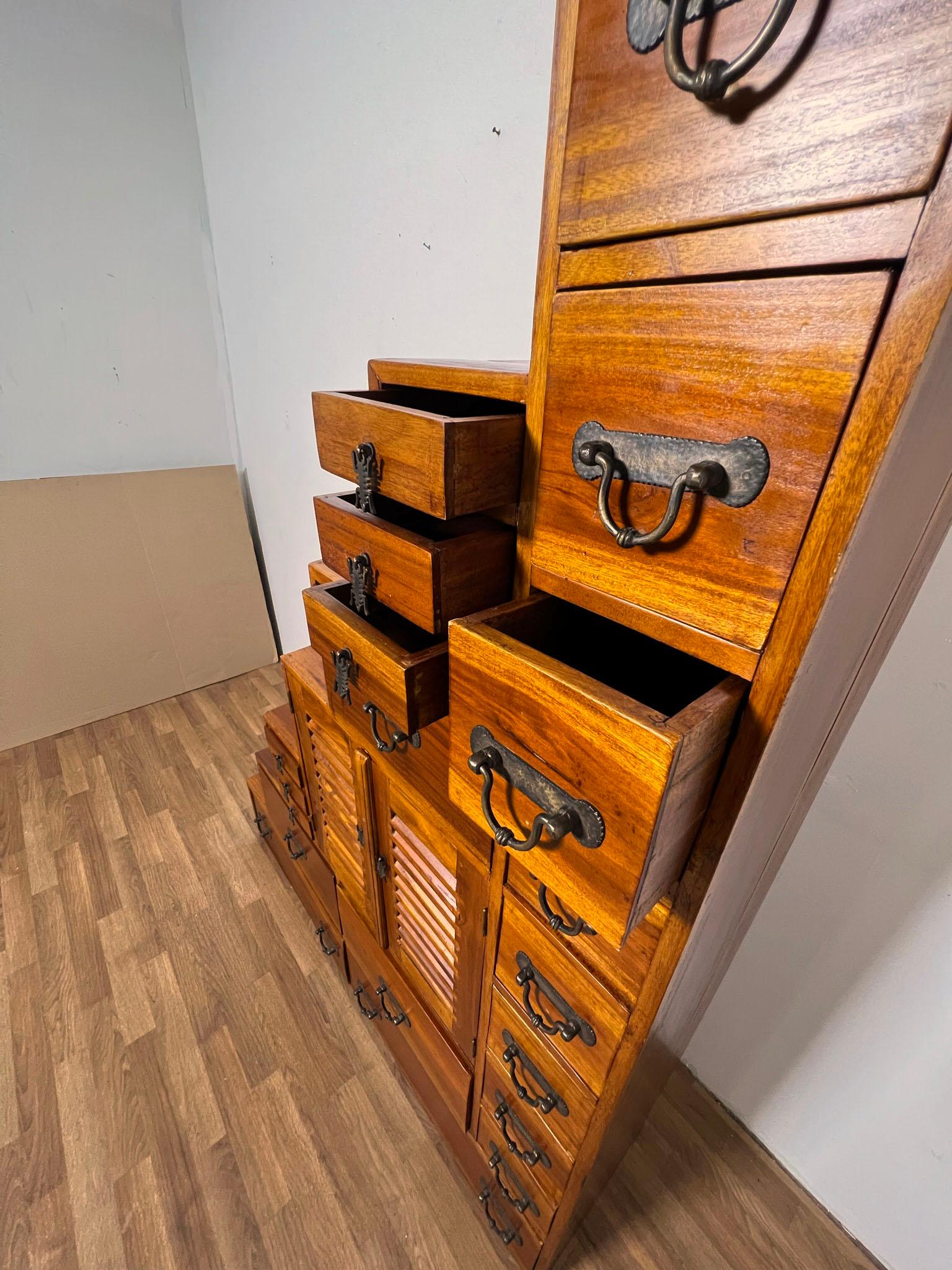 Full Size Japanese Mid Century Step Tansu 2