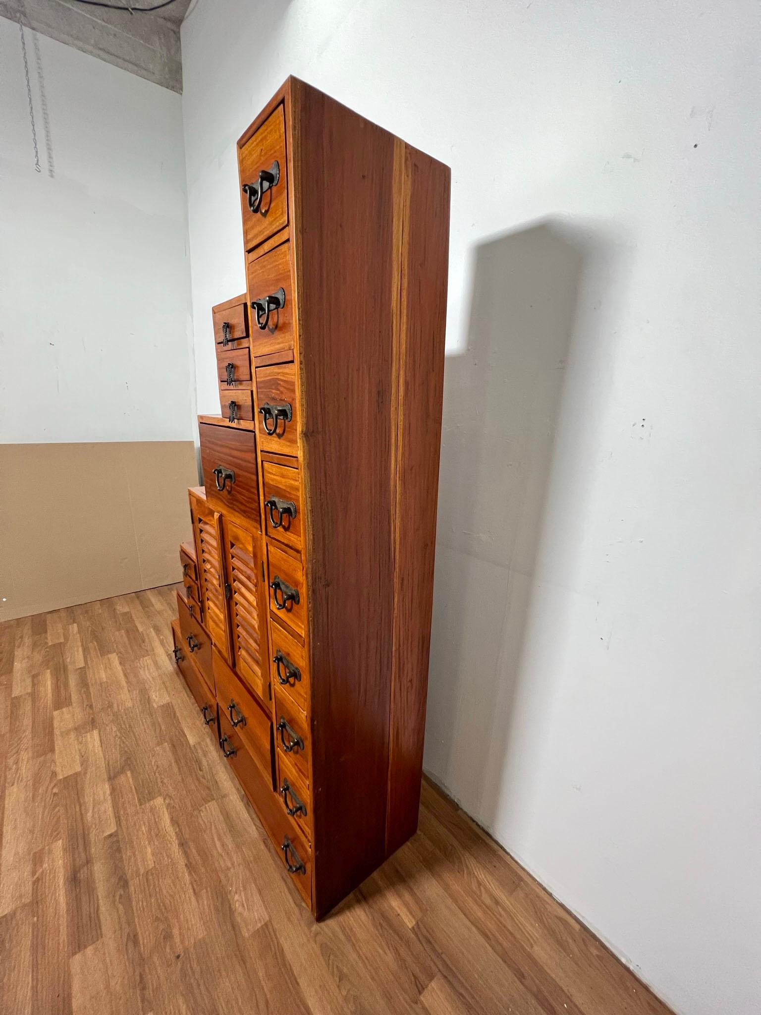 Full Size Japanese Mid Century Step Tansu 3