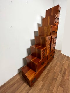 Full Size Japanese Mid Century Step Tansu