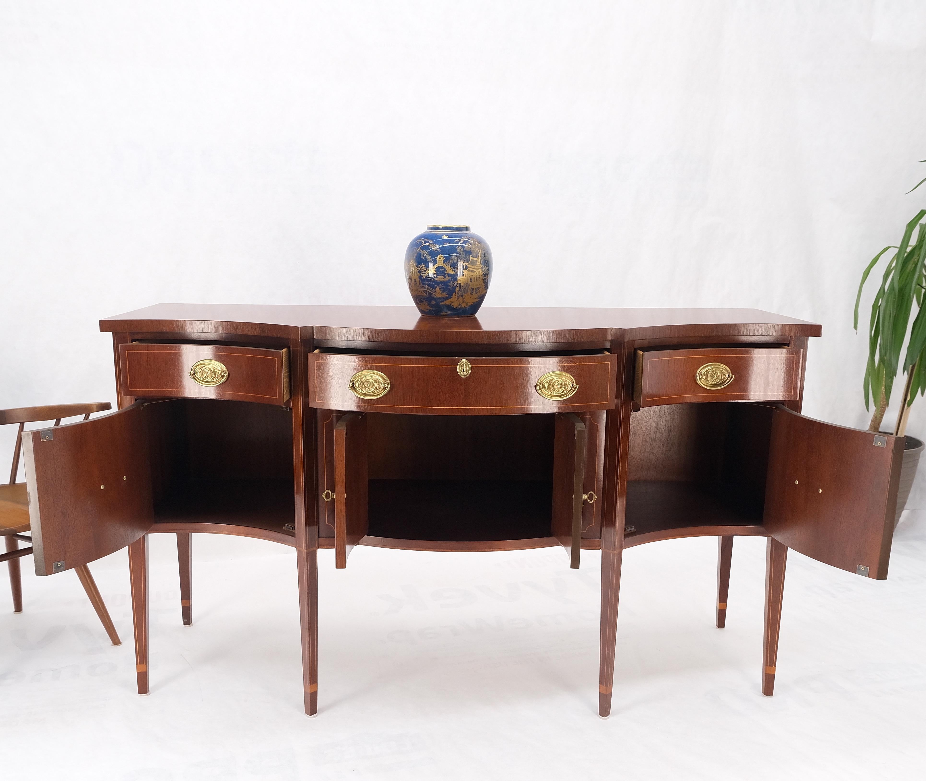 American Full Size Pencil Inlaid Mahogany Federal SideBoard Server Buffet by Baker MINT! For Sale