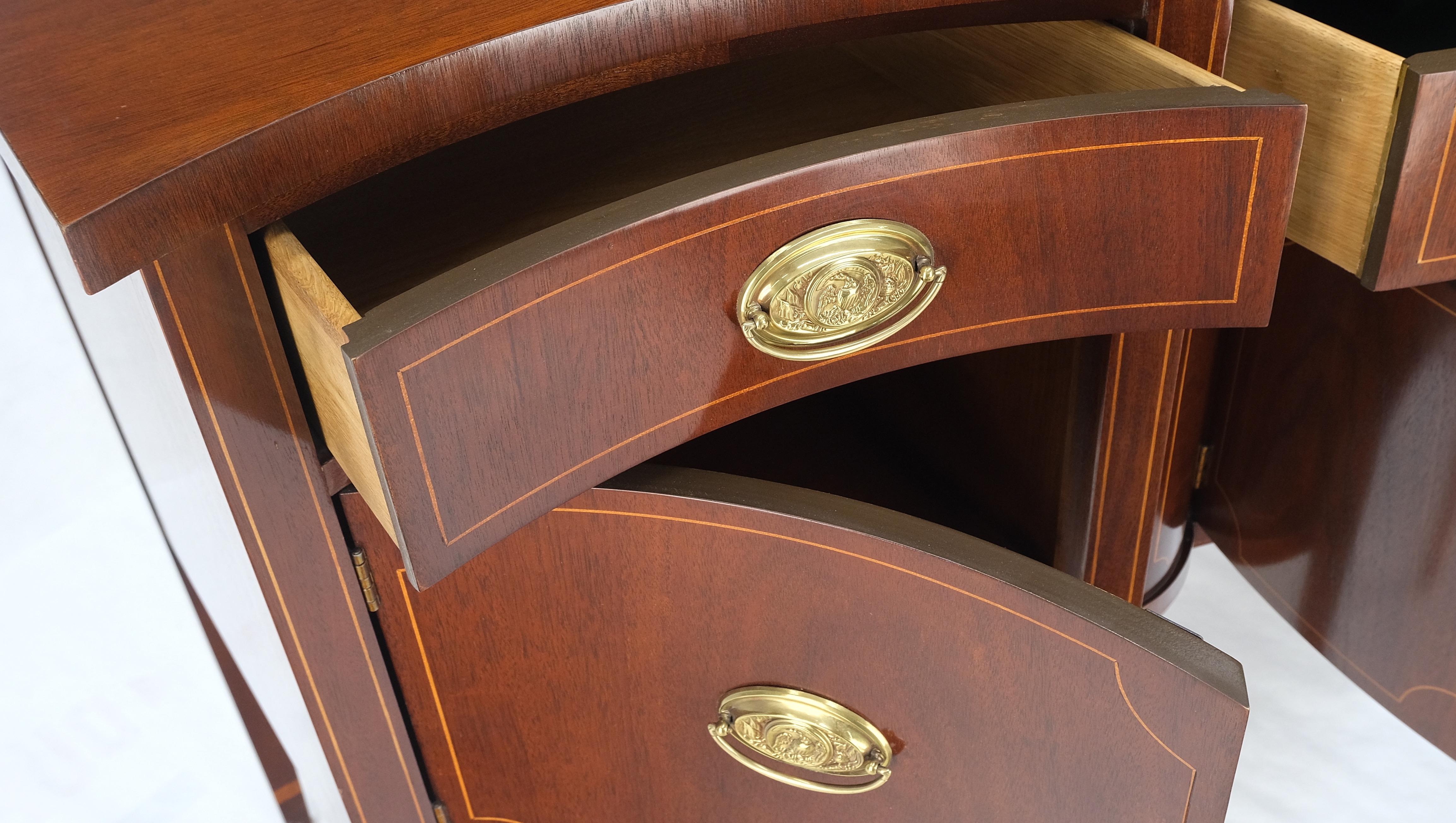 Full Size Pencil Inlaid Mahogany Federal SideBoard Server Buffet by Baker MINT! For Sale 2