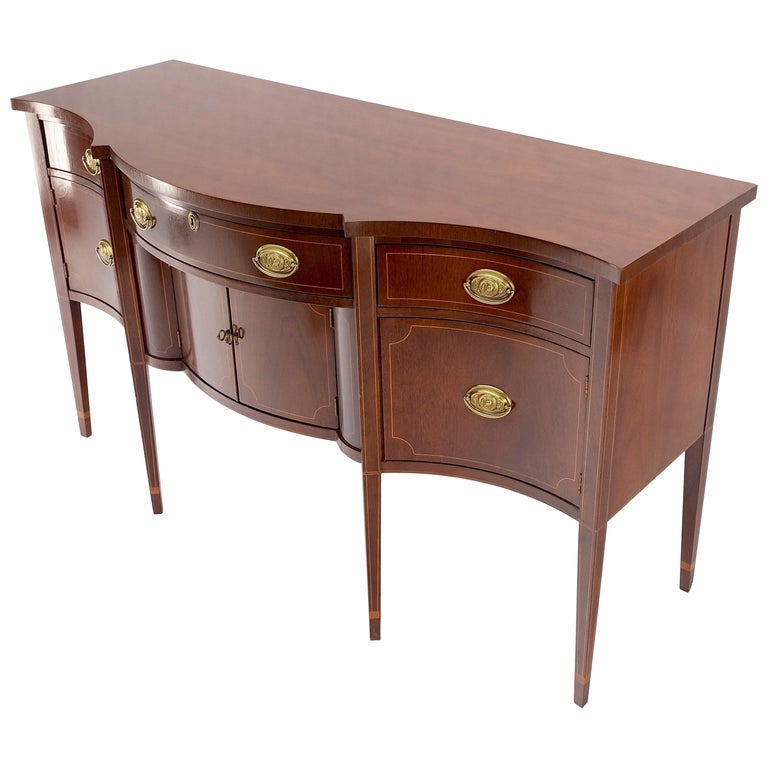 Full Size Pencil Inlaid Mahogany Federal SideBoard Server Buffet
