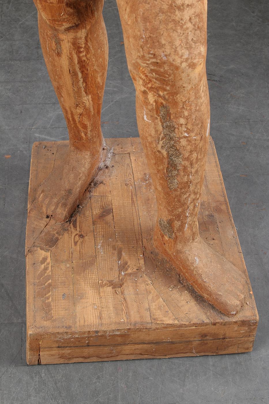 Classical Greek Full-Size Wooden Statue