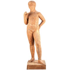 Full-Size Wooden Statue