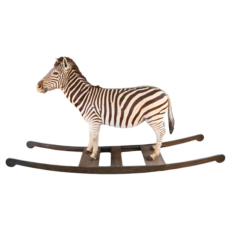 Soft Rocking Zebra Full Sized Rocking Zebra For Sale at 1stDibs
