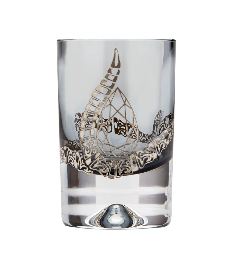 Full Tequila Bar Set with Leather Case, Engraved Rattlesnake Detail For