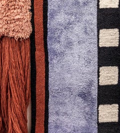 Full Track, Hand-Tufted Wool Terracotta Graphic Rug