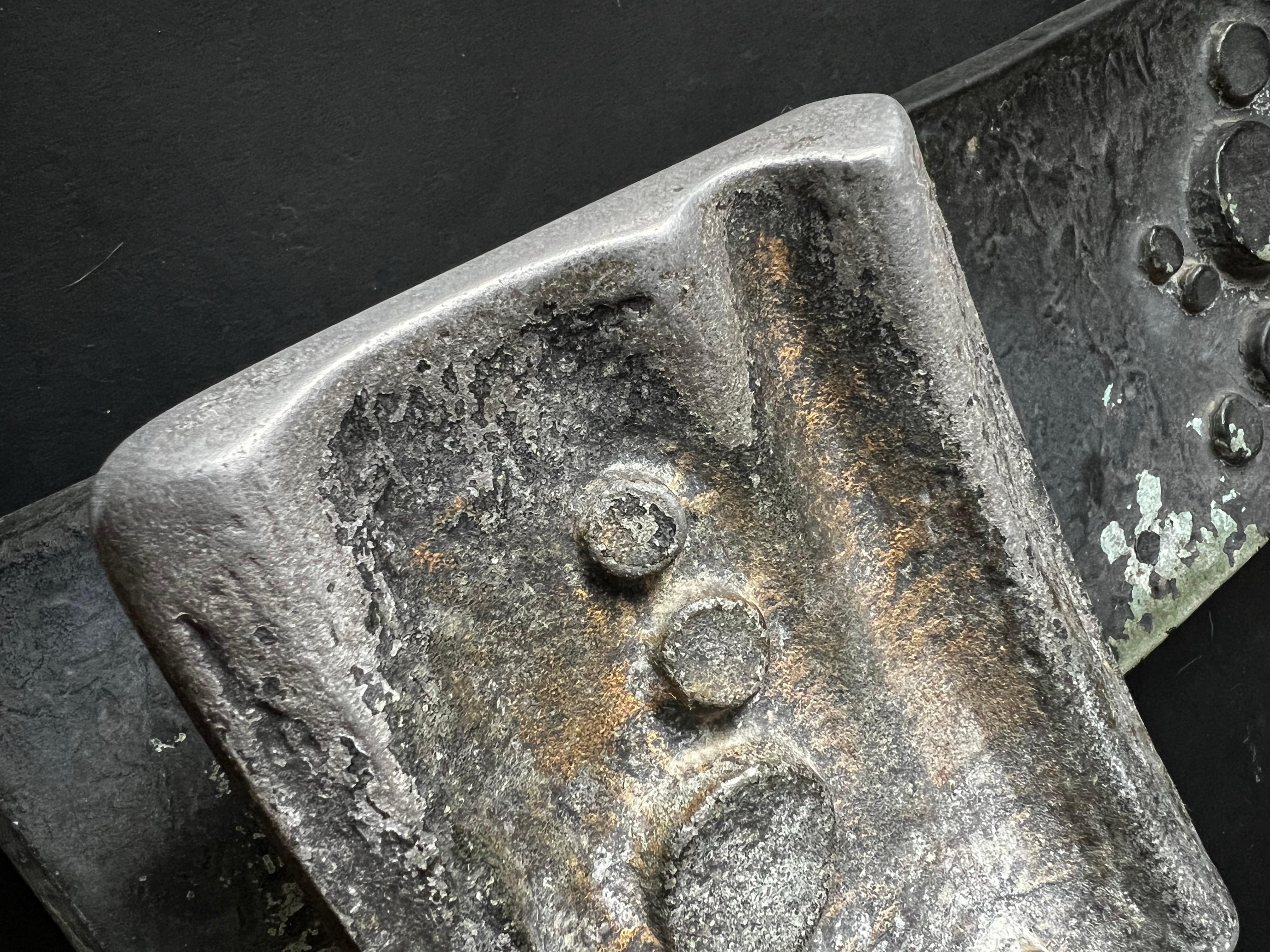 Poignée de porte à poussoir en aluminium de style brutaliste en vente 4