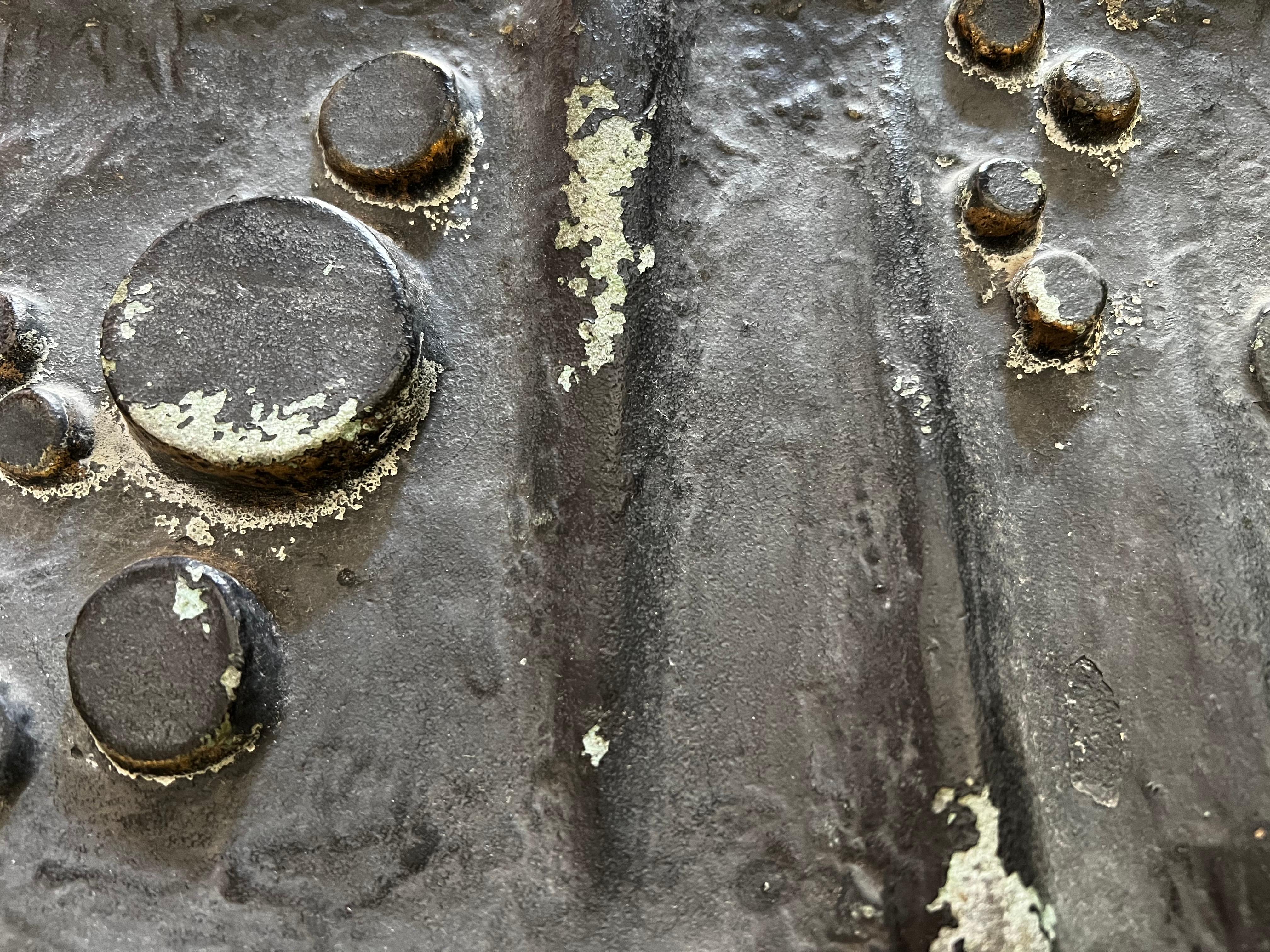 Moulage Poignée de porte à poussoir en aluminium de style brutaliste en vente