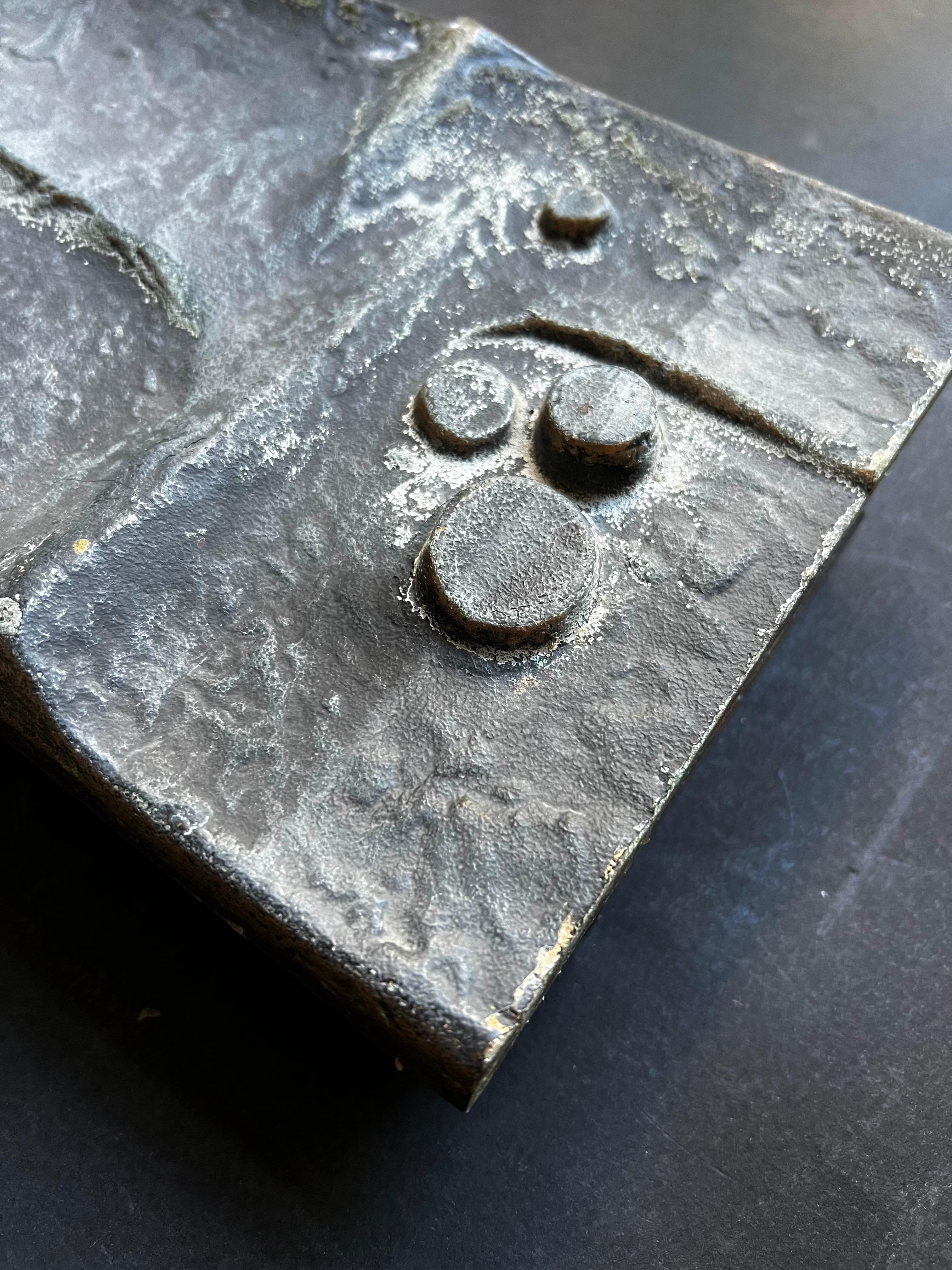 Aluminium Poignée de porte à poussoir en aluminium de style brutaliste en vente