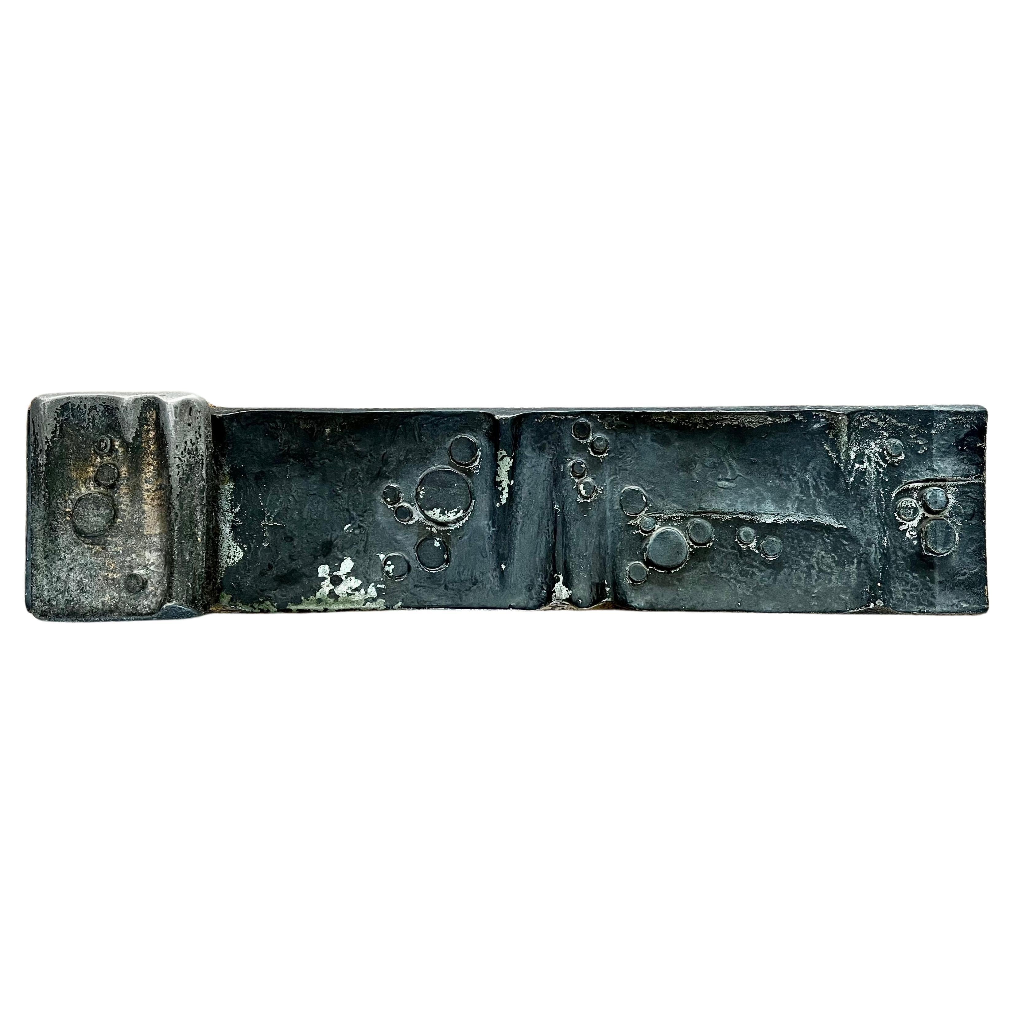 Poignée de porte à poussoir en aluminium de style brutaliste en vente