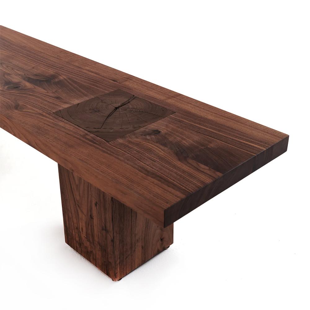 Contemporary Full Wood Bench For Sale