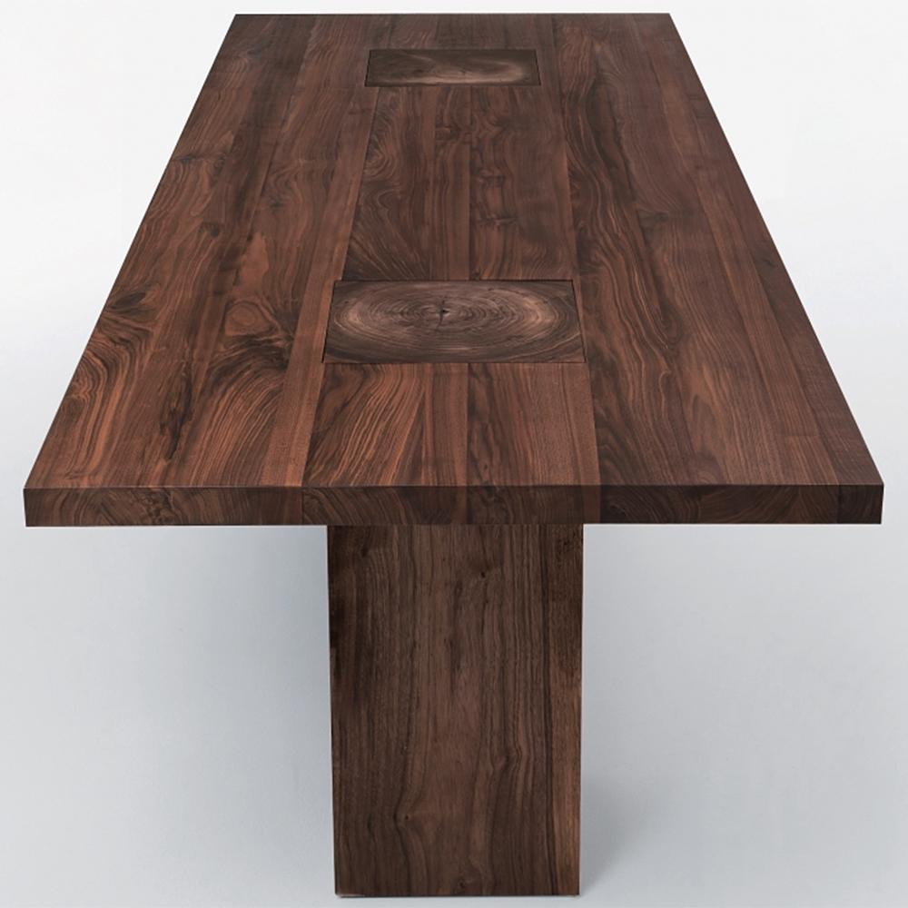 Contemporary Full Wood Dining Table For Sale