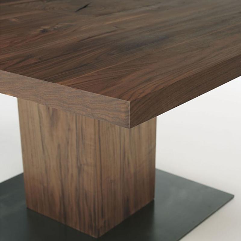 Full Wood Round or Square Table or Coffee Table In Excellent Condition For Sale In Paris, FR