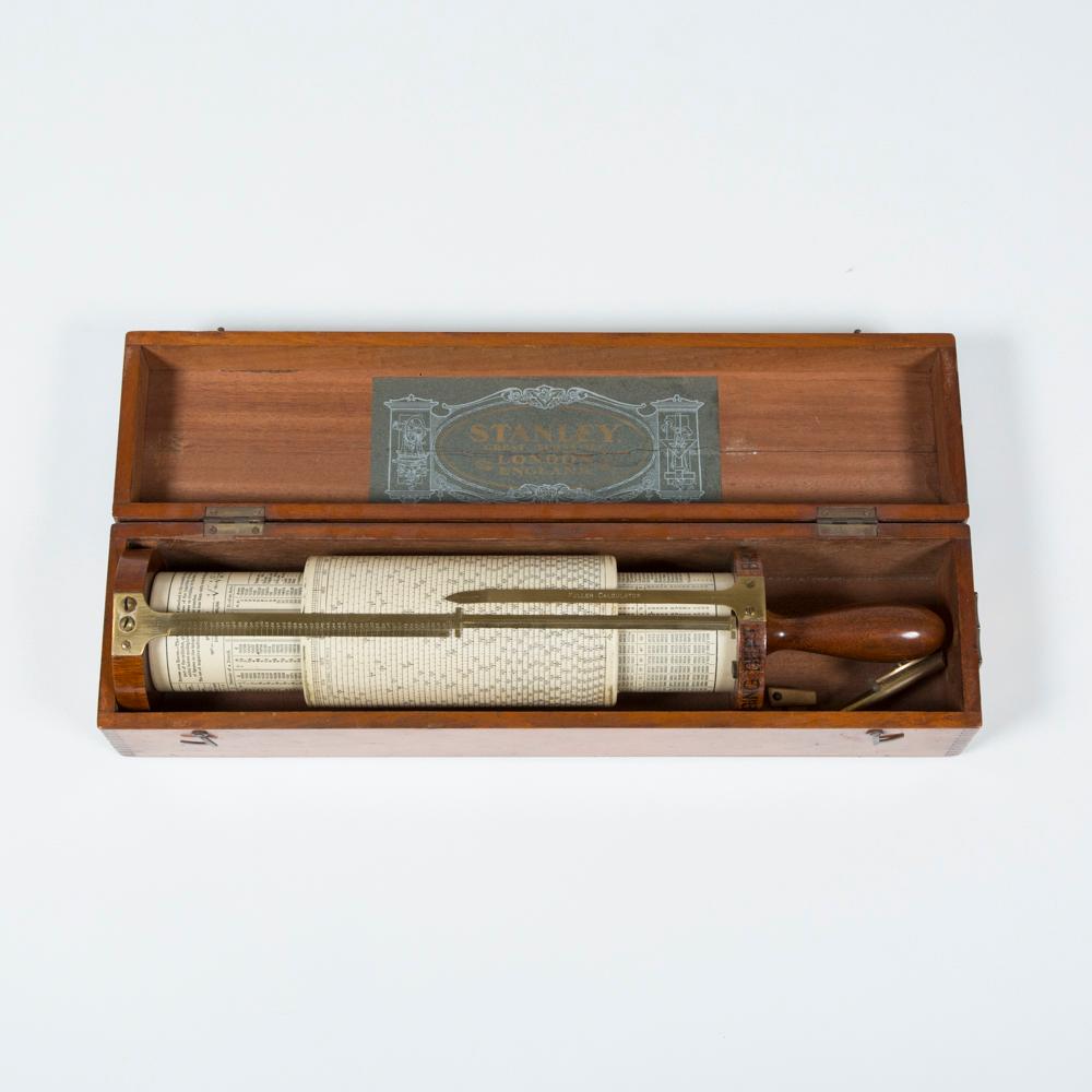Fuller's Cylindrical Slide Rule Calculator Model 1, Dated 1927, with Case 3