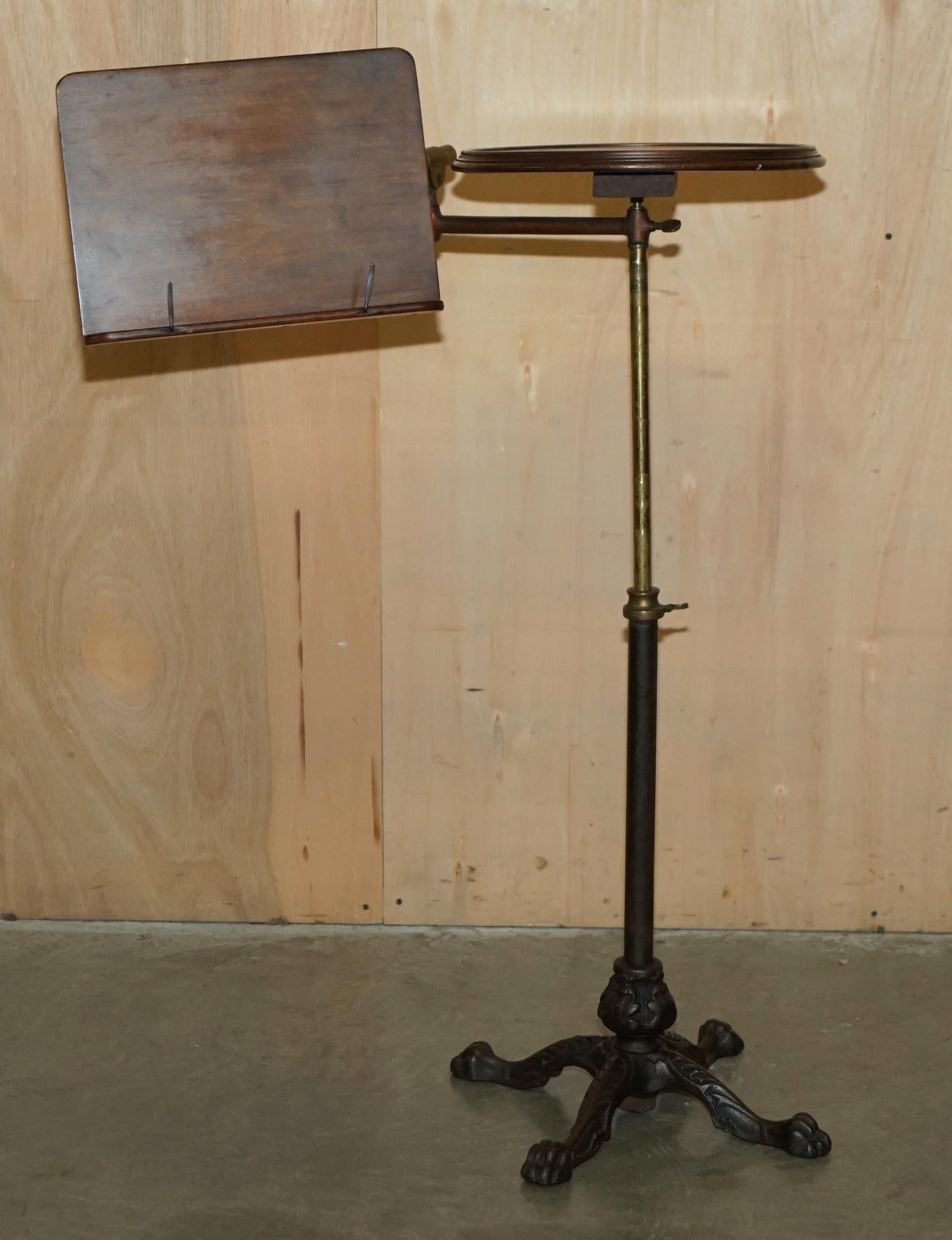 Table à musique ancienne de ViCTORIAN LEVESON & SON'S METAL READING en vente 9