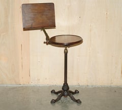 FULLY ADJUSTABLE ANTIQUE ViCTORIAN LEVESON & SON'S METAL READING MUSIC TABLE