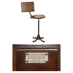 FULLY ADJUSTABLE ANTIQUE ViCTORIAN LEVESON & SON'S METAL READING MUSIC TABLE