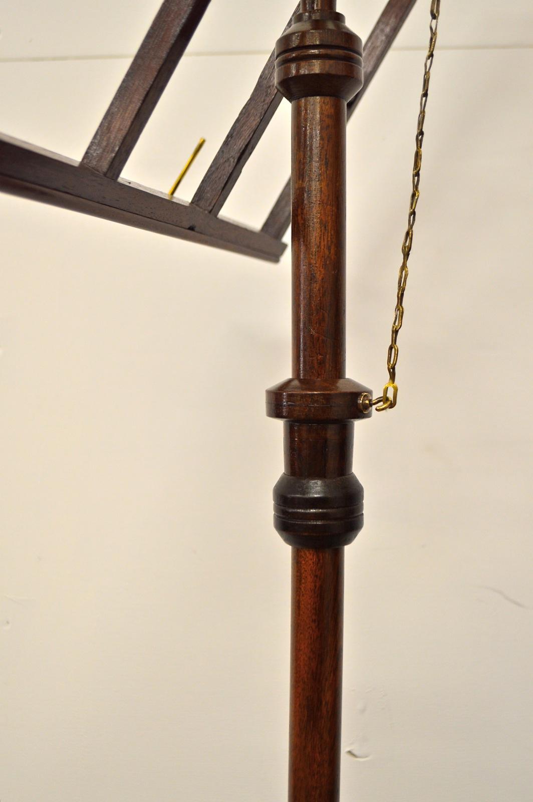Fully Adjustable Mahogany Music Stand For Sale 1