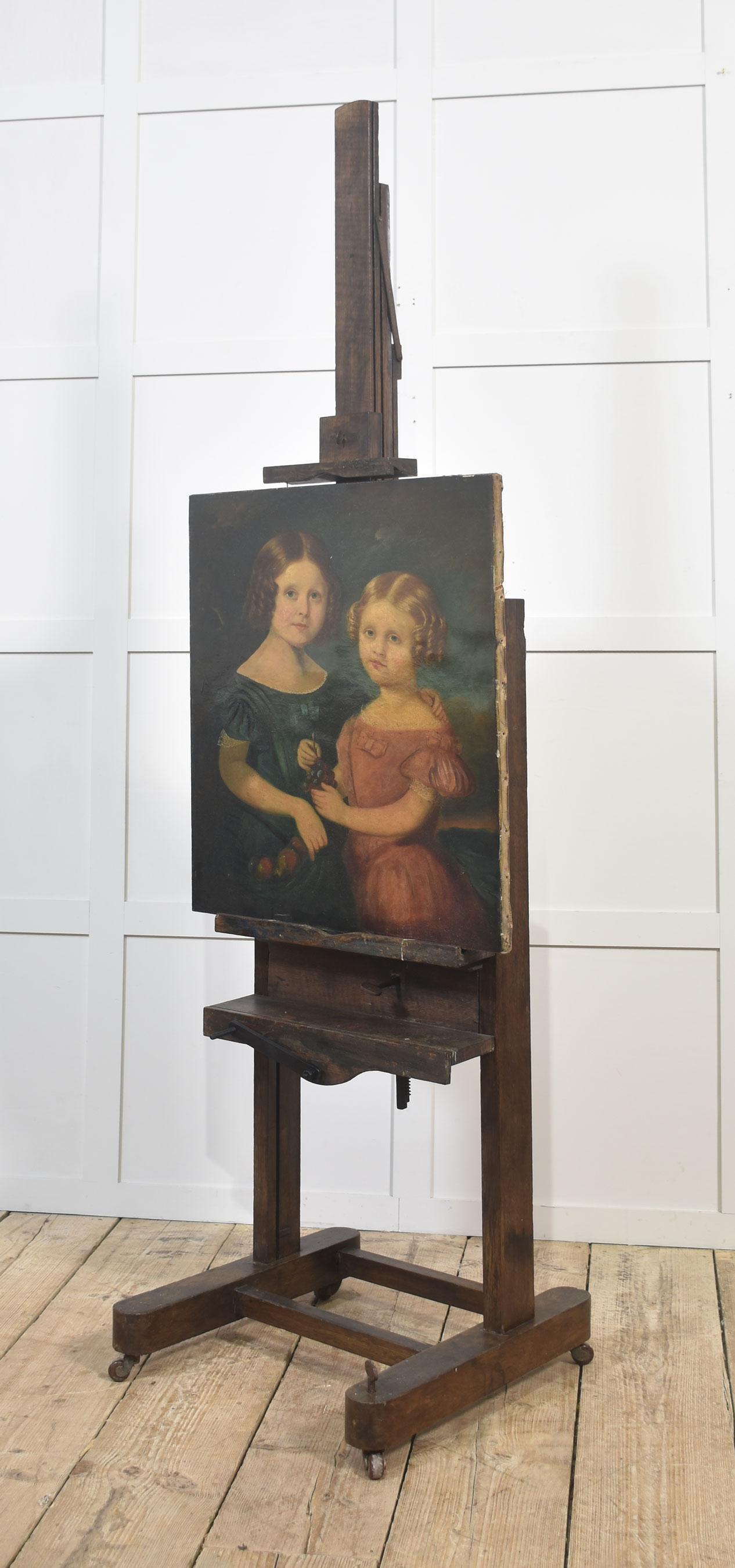 Chevalet d'artiste en Oak entièrement réglable Bon état - En vente à Cheshire, GB