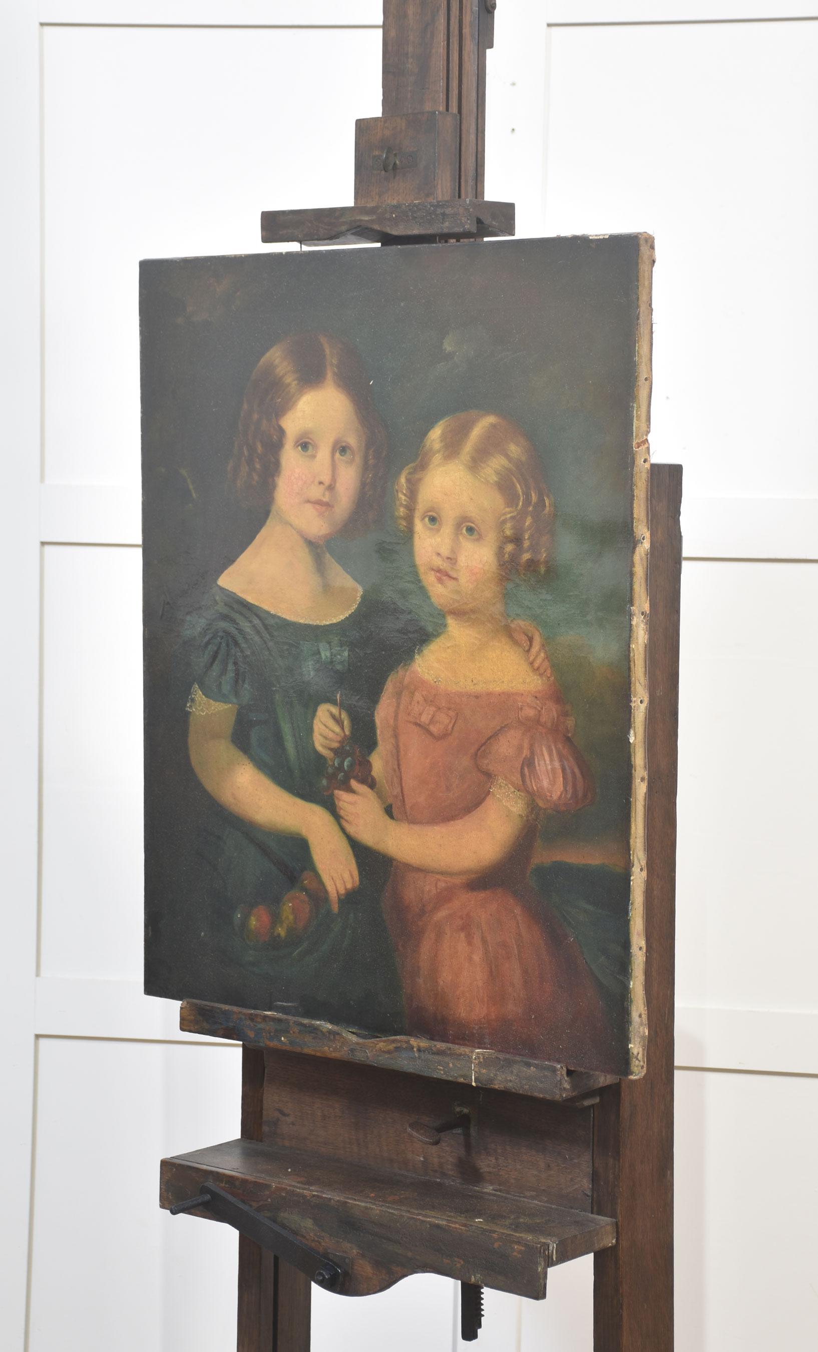 XIXe siècle Chevalet d'artiste en Oak entièrement réglable en vente