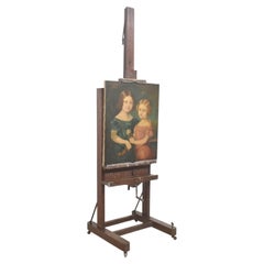 Fully Adjustable Oak Artist’s Studio Easel