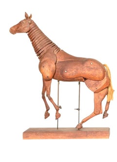 Fully Articulated Artist's Model Of Horse, Signed