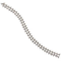 Rosior one-off Diamond Link Bracelet set in White Gold 