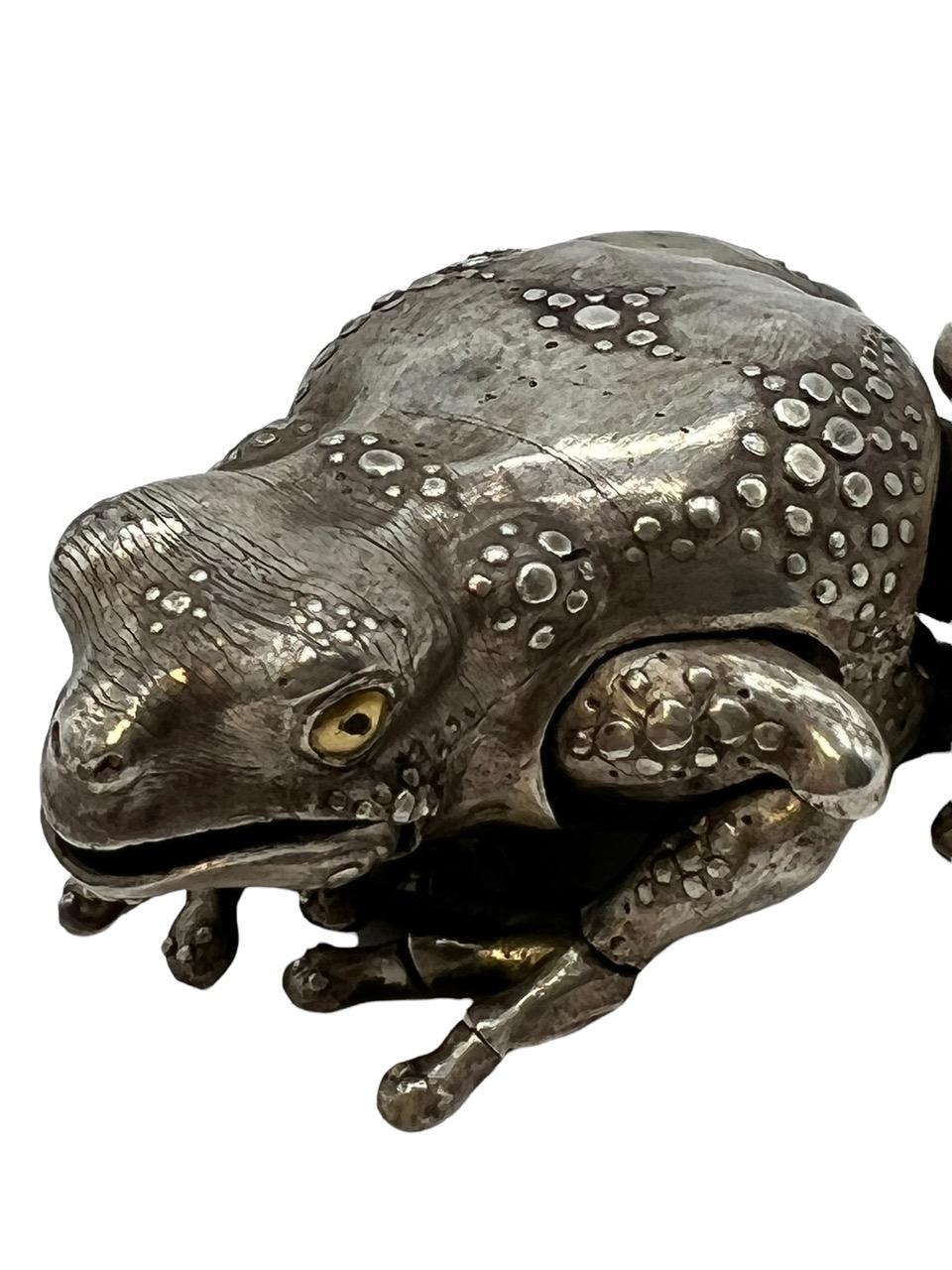 Frog entièrement articulé en argent sterling de l'artiste Oleg Konstantinov 8