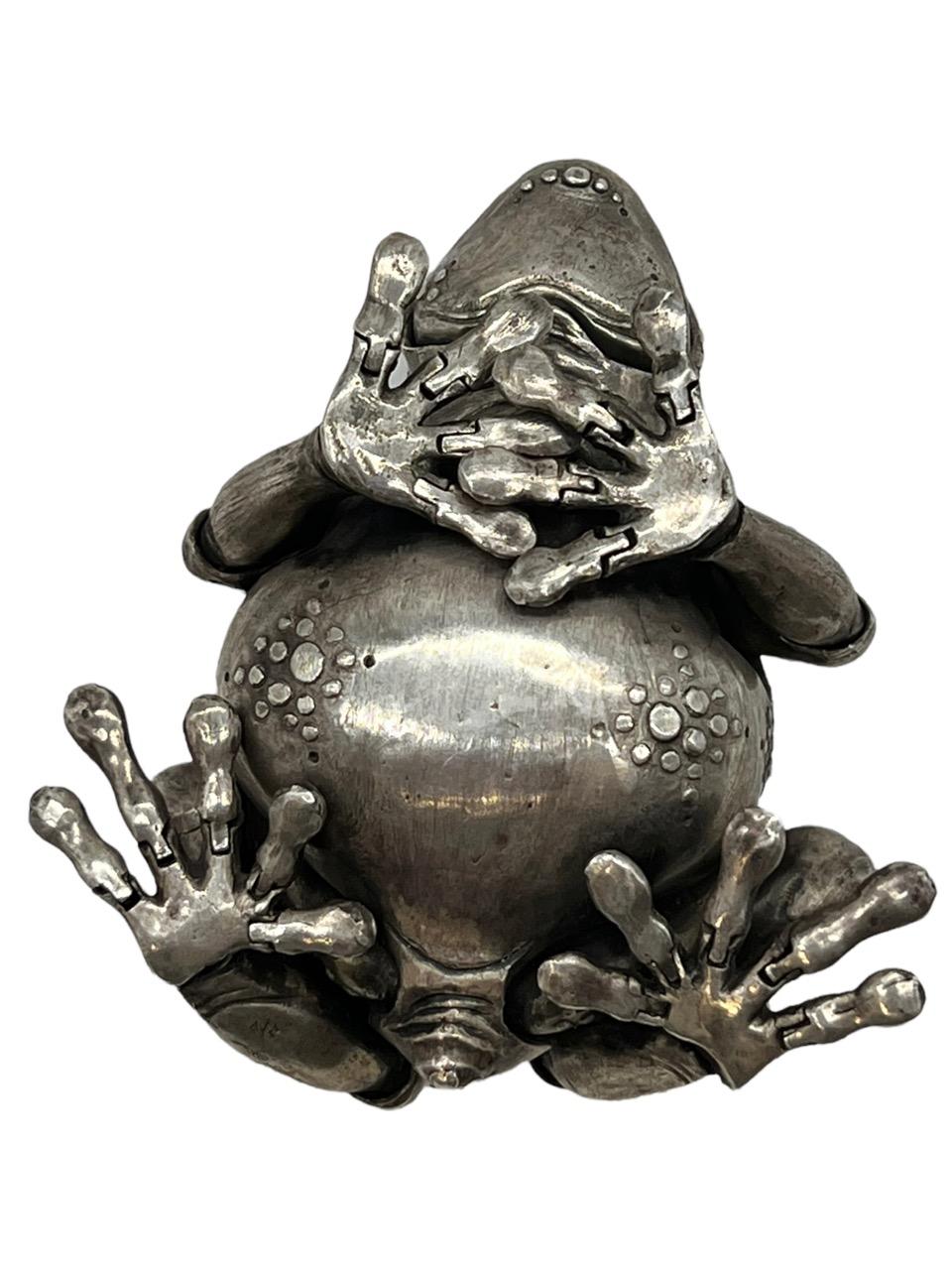 Frog entièrement articulé en argent sterling de l'artiste Oleg Konstantinov 9