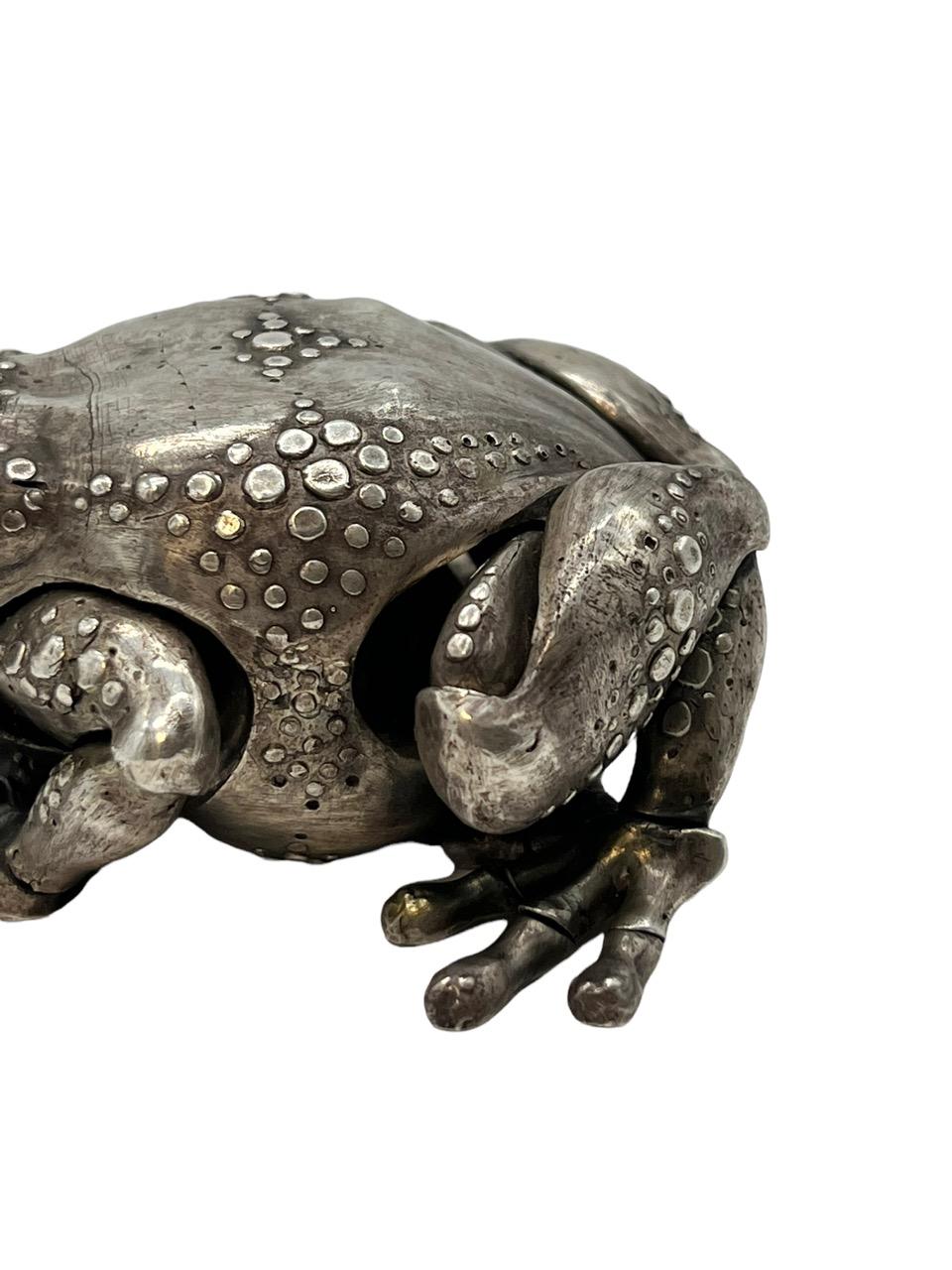Frog entièrement articulé en argent sterling de l'artiste Oleg Konstantinov 4