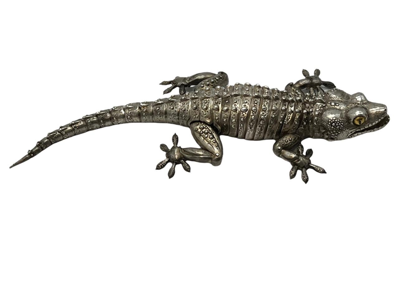 Oleg Konstantinov Fully Articulated Gecko Made of Sterling Silver 2