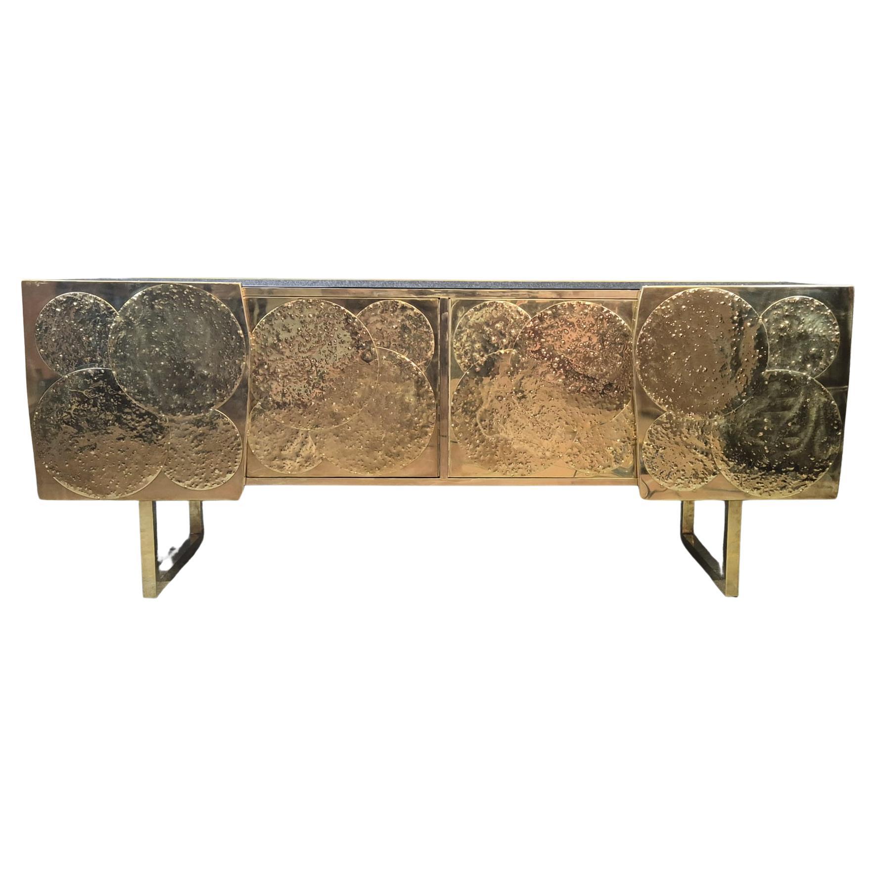 brass sideboard handmade in Italy available