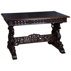 Fully Carved Table Probably Asia Around 1850