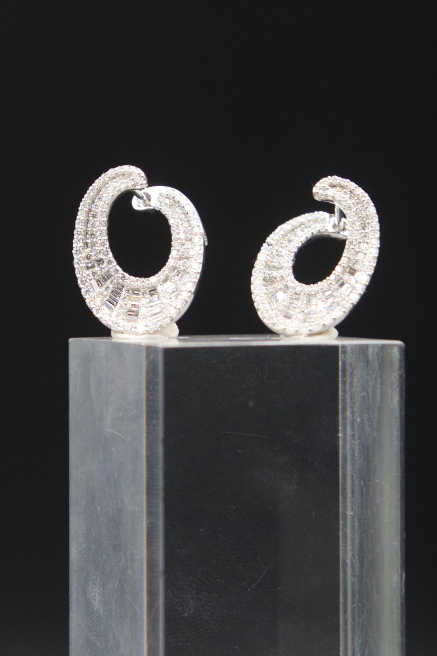Fully Diamonds earrings 2 ct in vendita 4