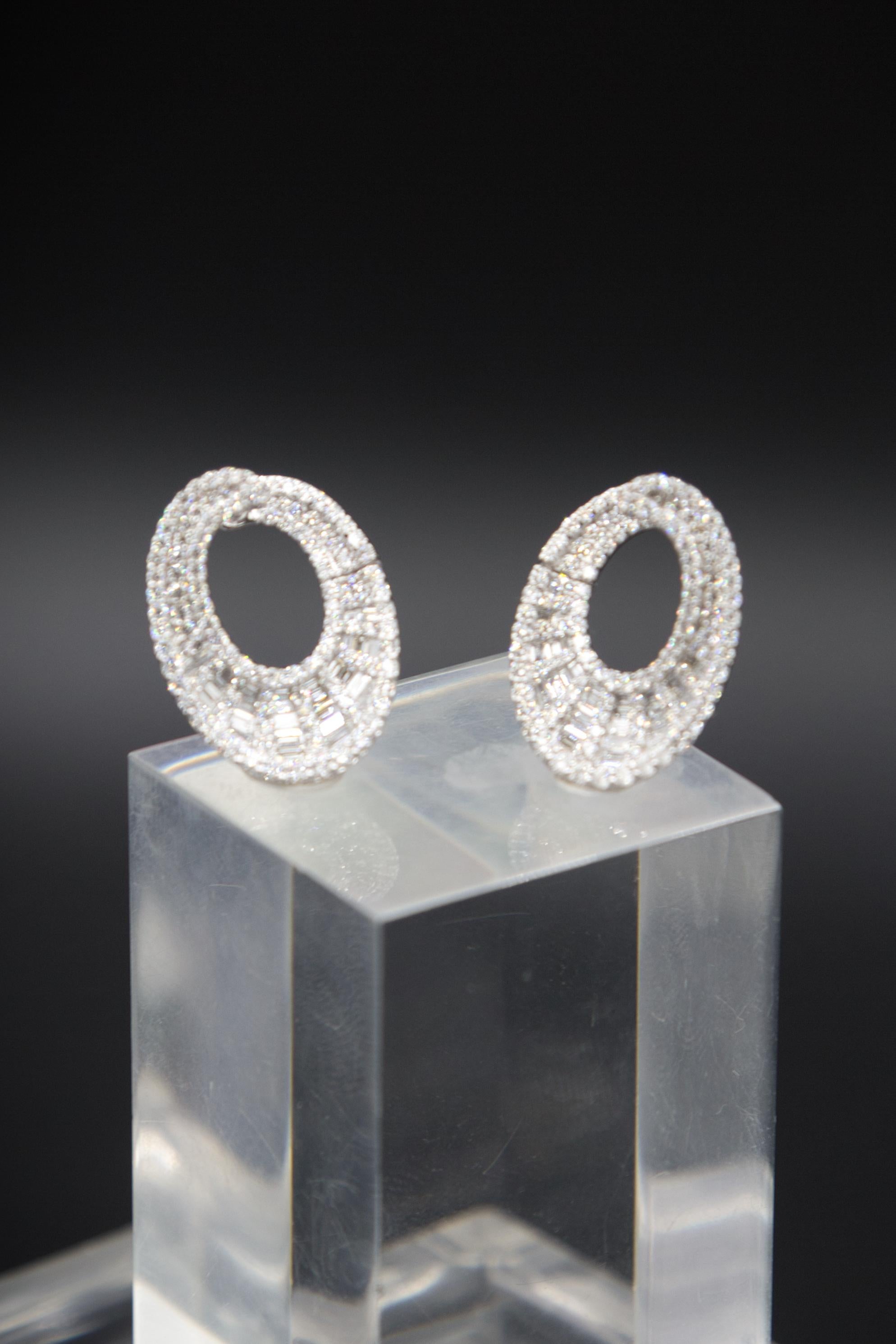 Fully Diamonds earrings 2 ct in vendita 5