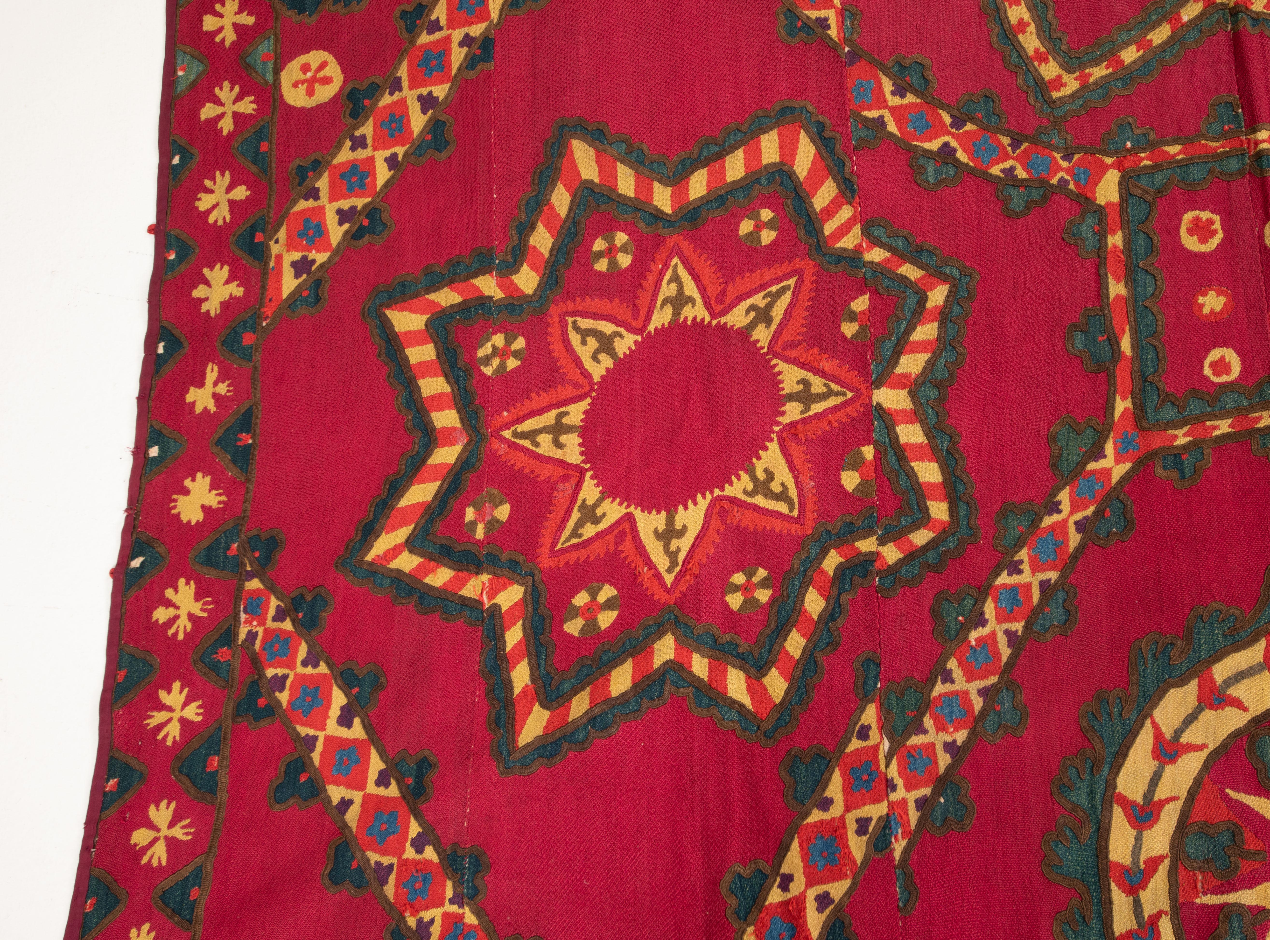 Fully Embroidered Antique Suzani from Pishkent, Uzbekistan, Late 19th C. For Sale 6