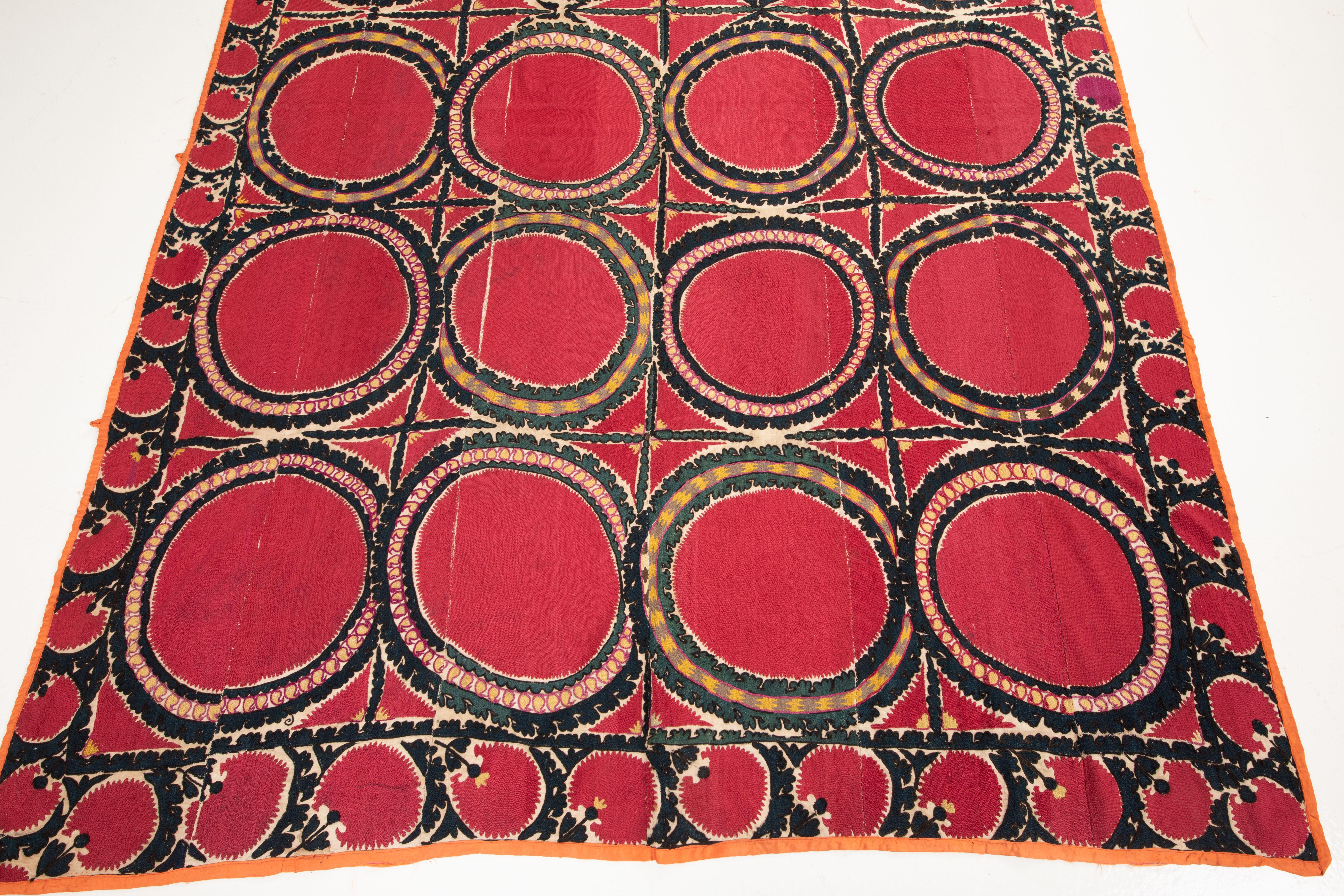 19th Century Fully Embroidered Antique Suzani from Tashkent, Uzbekistan, Late 19th C.  For Sale