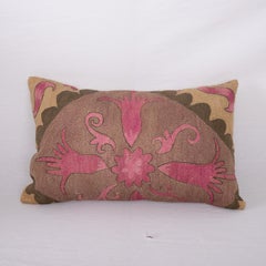 Funda de almohada Suzani totalmente bordada, Tashkent, Uzbekistán, años 30