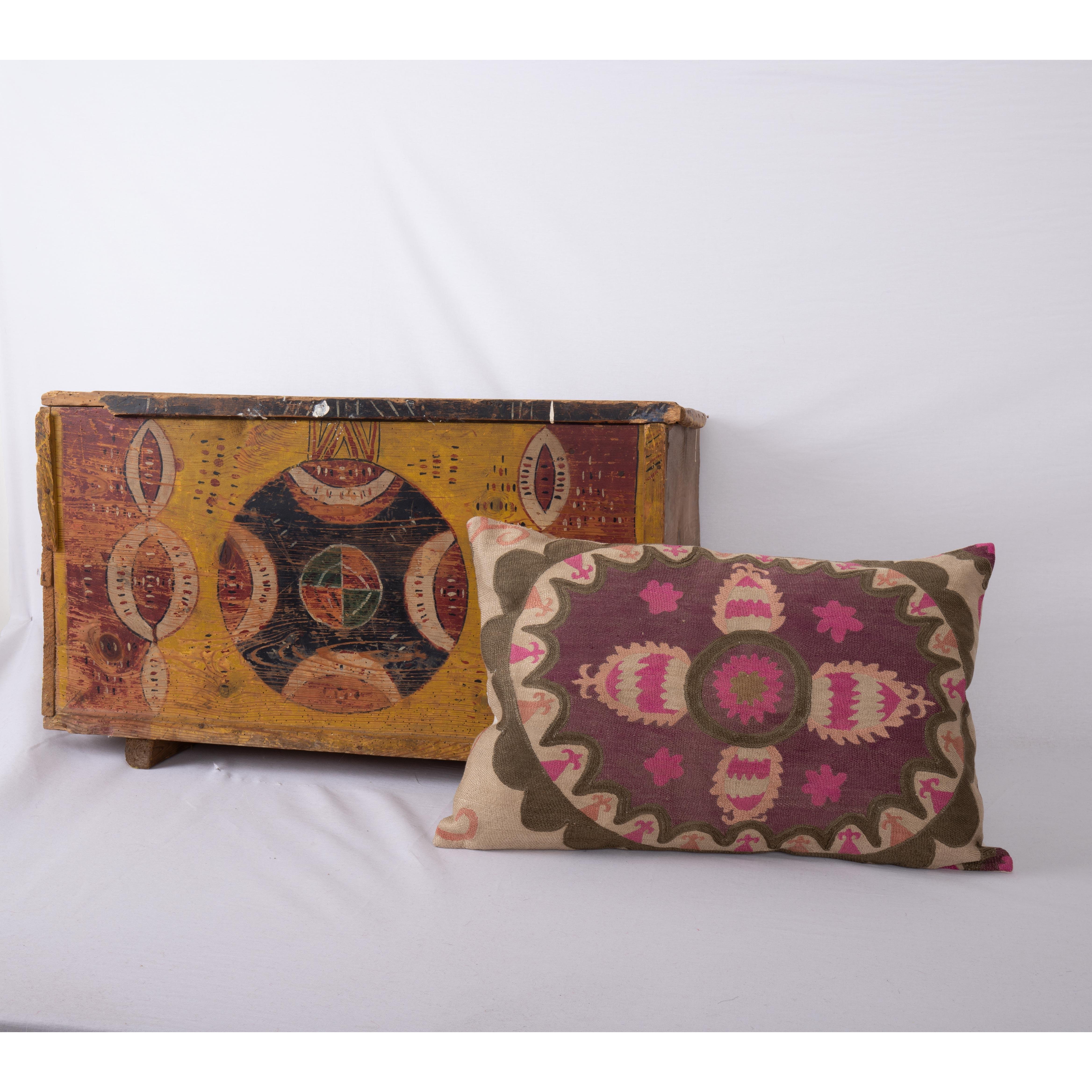 Fully Embroidered Suzani Pillowcase, Tashkent, Uzbekistan, 1930s 1